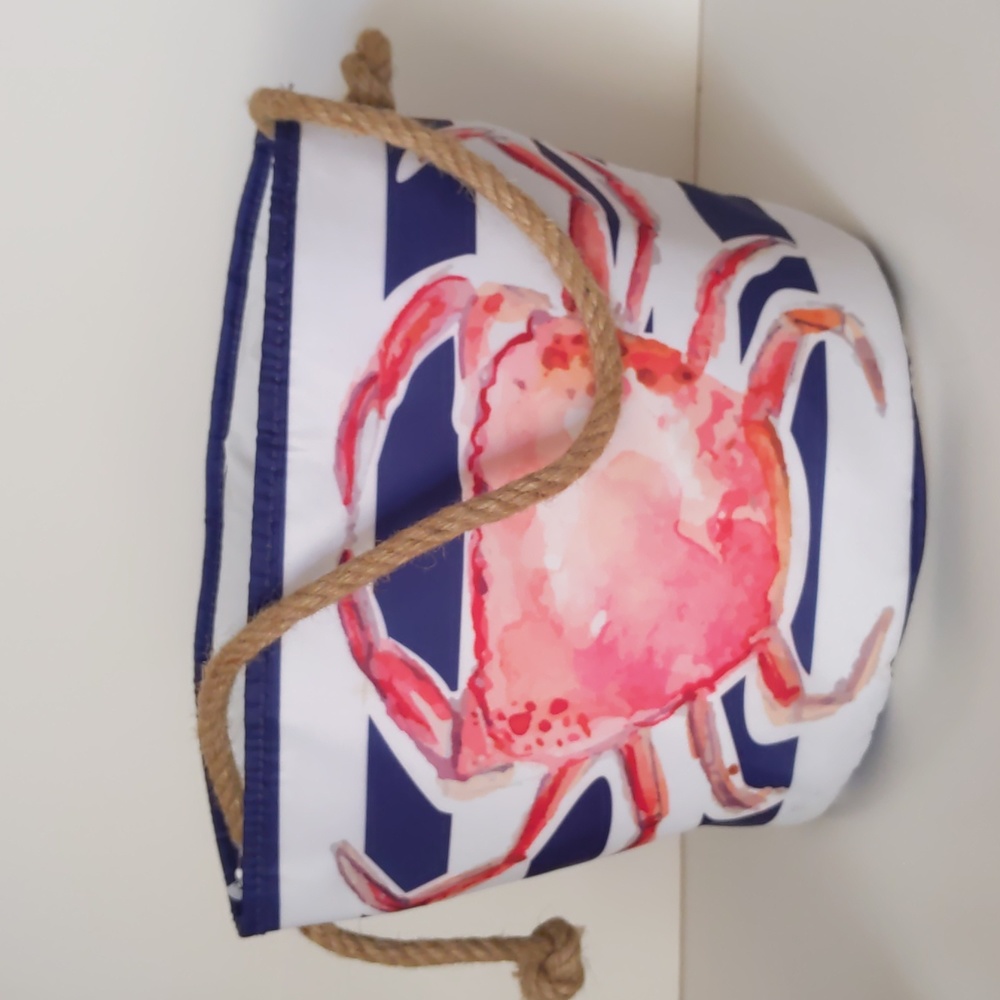 Mud Pie Crab beach bag